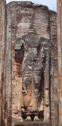 Headless Buddha at Lankatilaka in Polonnaruwa