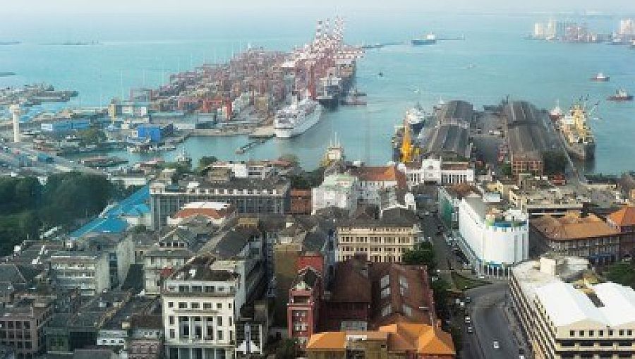 Harbour at Colombo - capital city of Sri Lanka