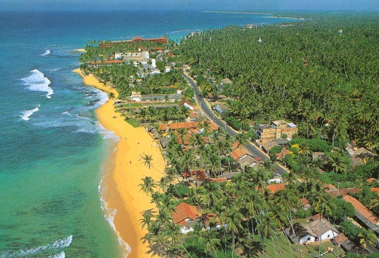 Beach at Hikkaduwa on the west coast of Sri Lanka