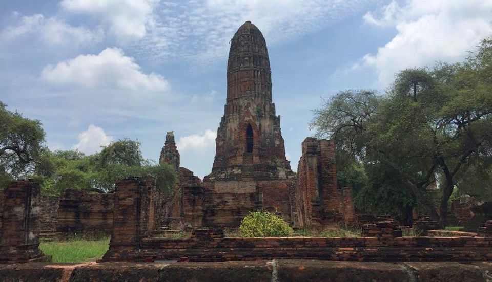 Stupa at Ayutthaya Historical Park in Northern Thailand