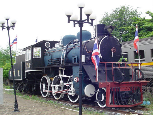 Old steam locomotive in Bangkok