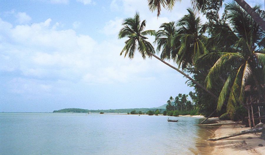 Beach at Ao Wok Tum on Pha Ngan Island in Southern Thailand