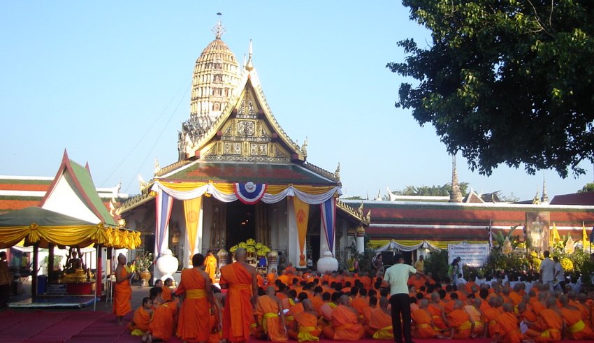 Wat Phra Si Rattana Mahathat ( Wat Yai ) in Phitsanulok in Northern Thailand