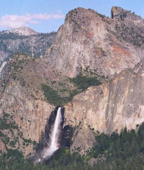 Bridalveil Falls in Yosemite Valley, California, USA