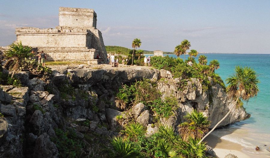 The main temple at Tulum in Yucatan, Mexico