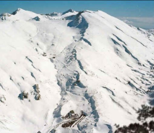 Ski Runs on Mount Parnassus in mainland Greece